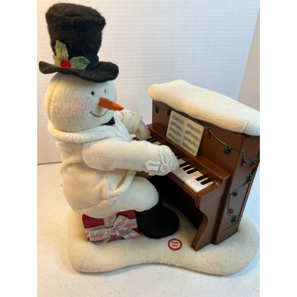 Hallmark Jingle Pals Snowman Playing Piano Musical Animated Christmas Work!